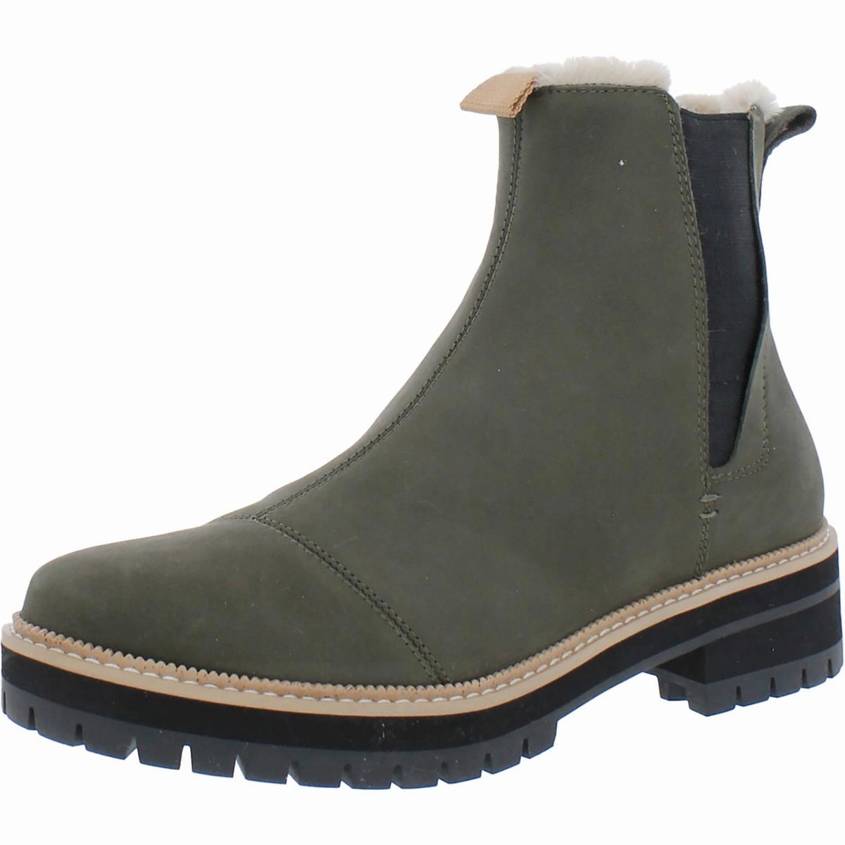Anti Odor Rural Traveler Dakota Womens Lugged Sole Faux Fur Lining Chelsea Boots