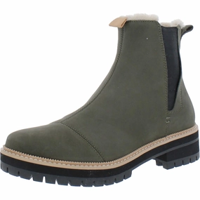 Anti Odor Rural Traveler Dakota Womens Lugged Sole Faux Fur Lining Chelsea Boots