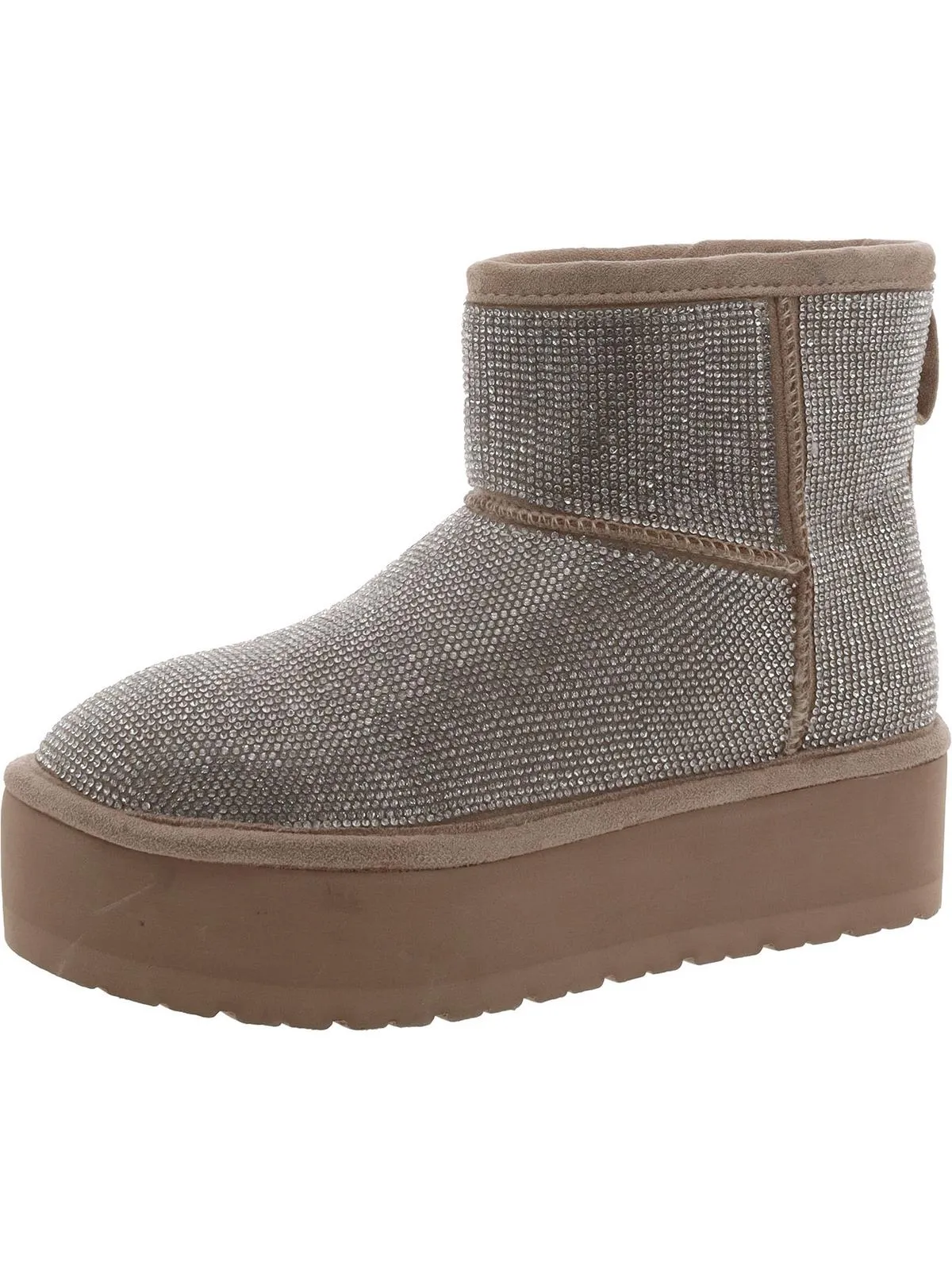 Travel Essential Mud Resistant Mountain Climber Ease R Womens Faux Fu Slip On Winter & Snow Boots