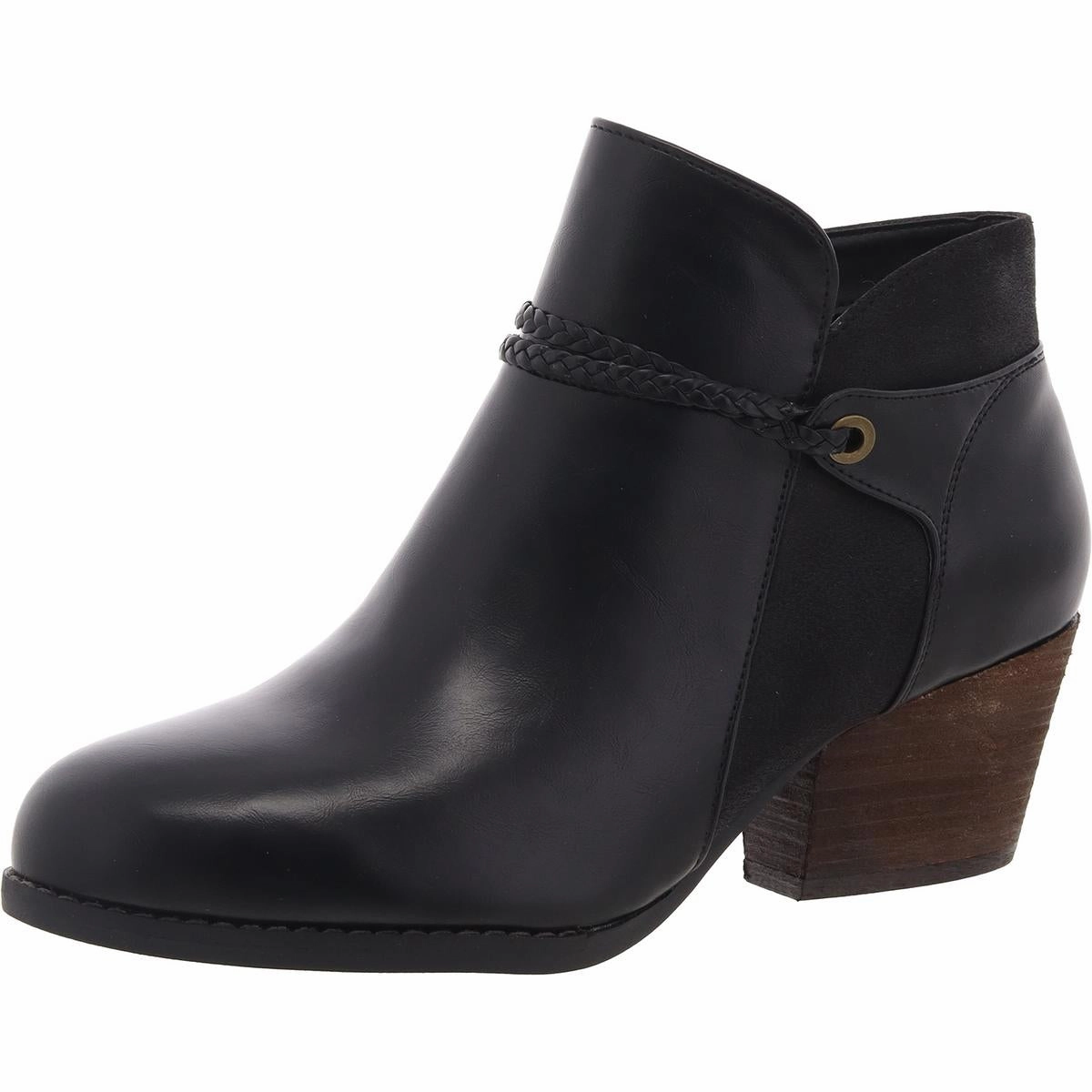 Cold resistant Womens Zipper Faux Leather Booties