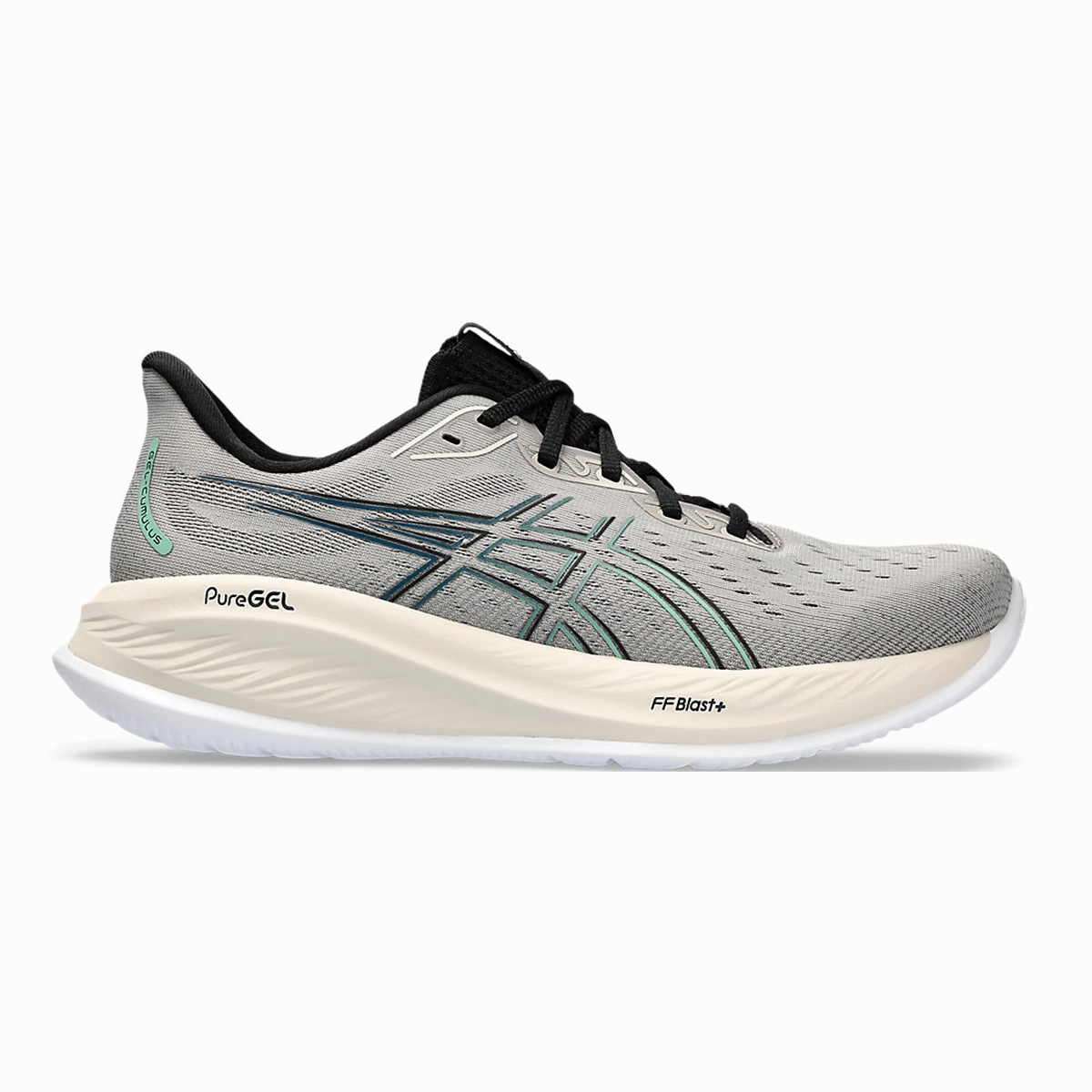 mid - performance shoes Asics Gel Cumulus 26 - Moonrock - Dark Mint