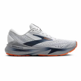 Brooks Adrenaline GTS 24 White - Peacoat - Alloy running in a martial arts studio shoes