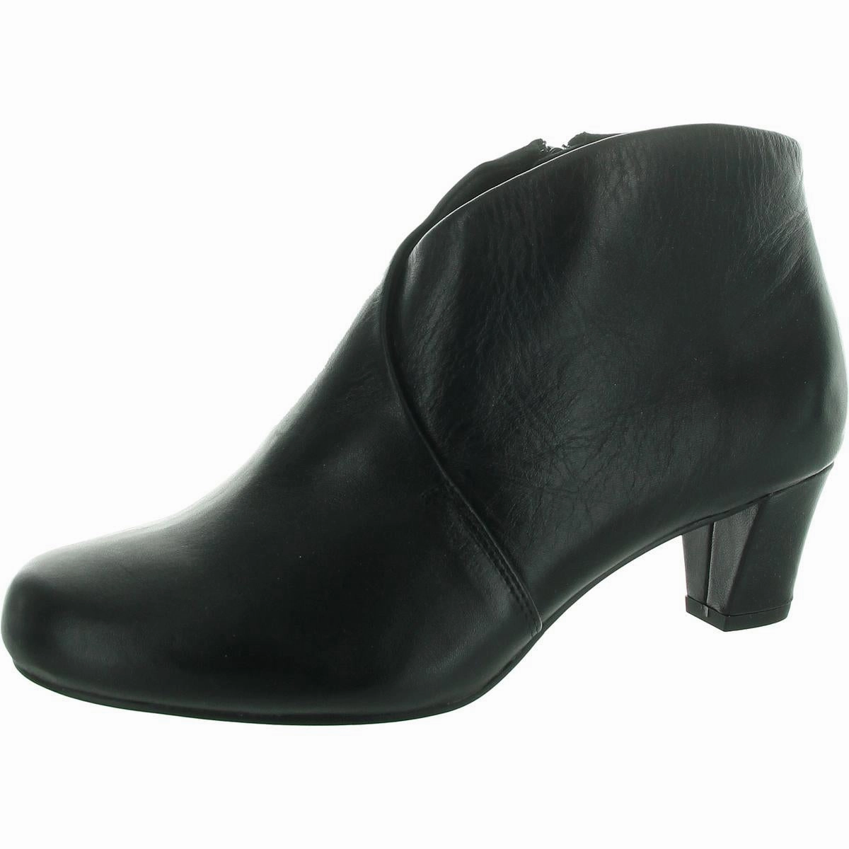 Groom Minimal Silhouette Womens Zipper Leather Booties