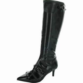 mud proof Mountain Side Womens Faux Leather Heeled Knee-High Boots