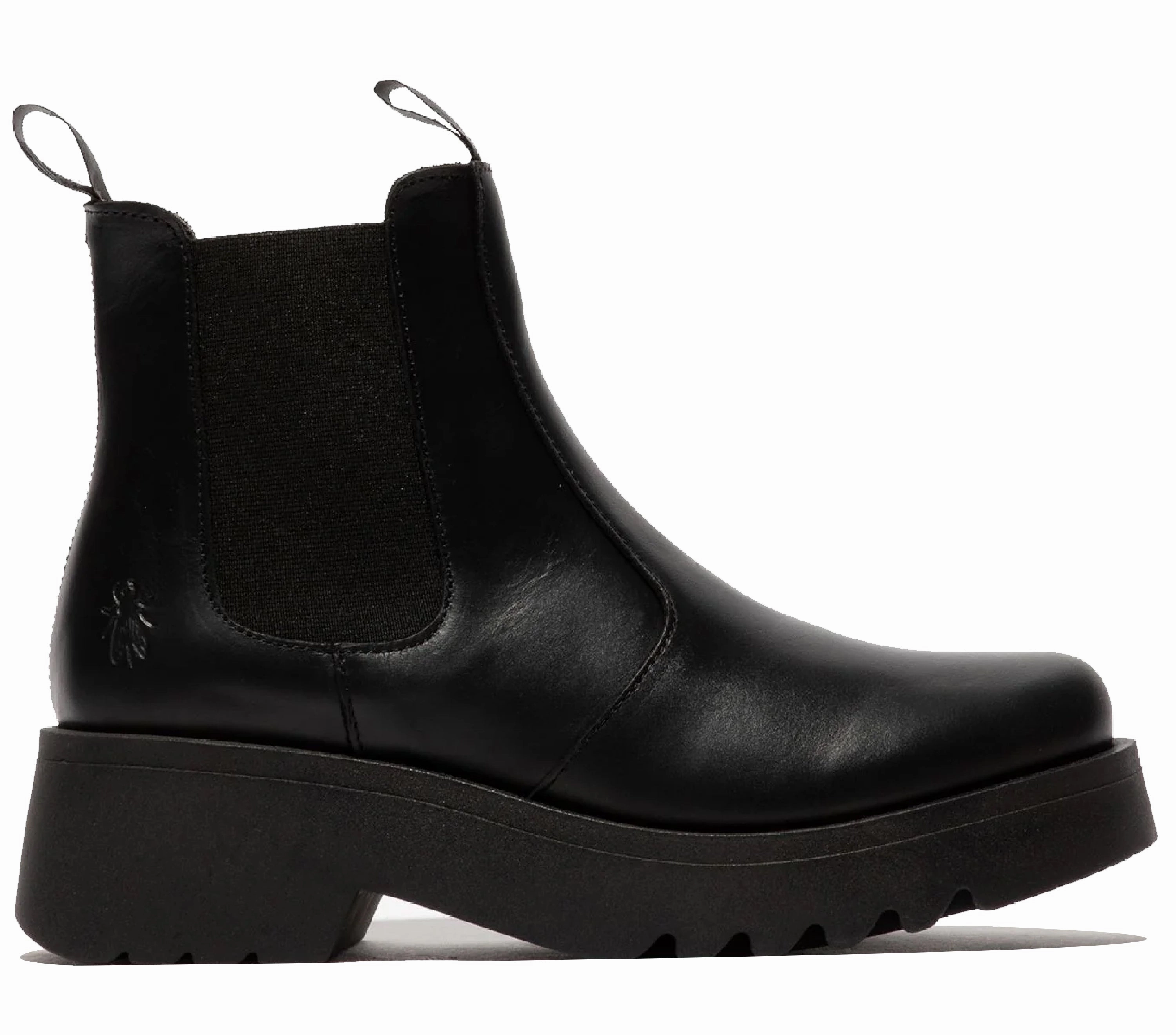 Strong Laces Fly London Womens MEDI789 Black Chelsea Boots