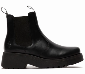 Fly London Womens MEDI789 Black Chelsea Boots All-Purpose Good elasticity