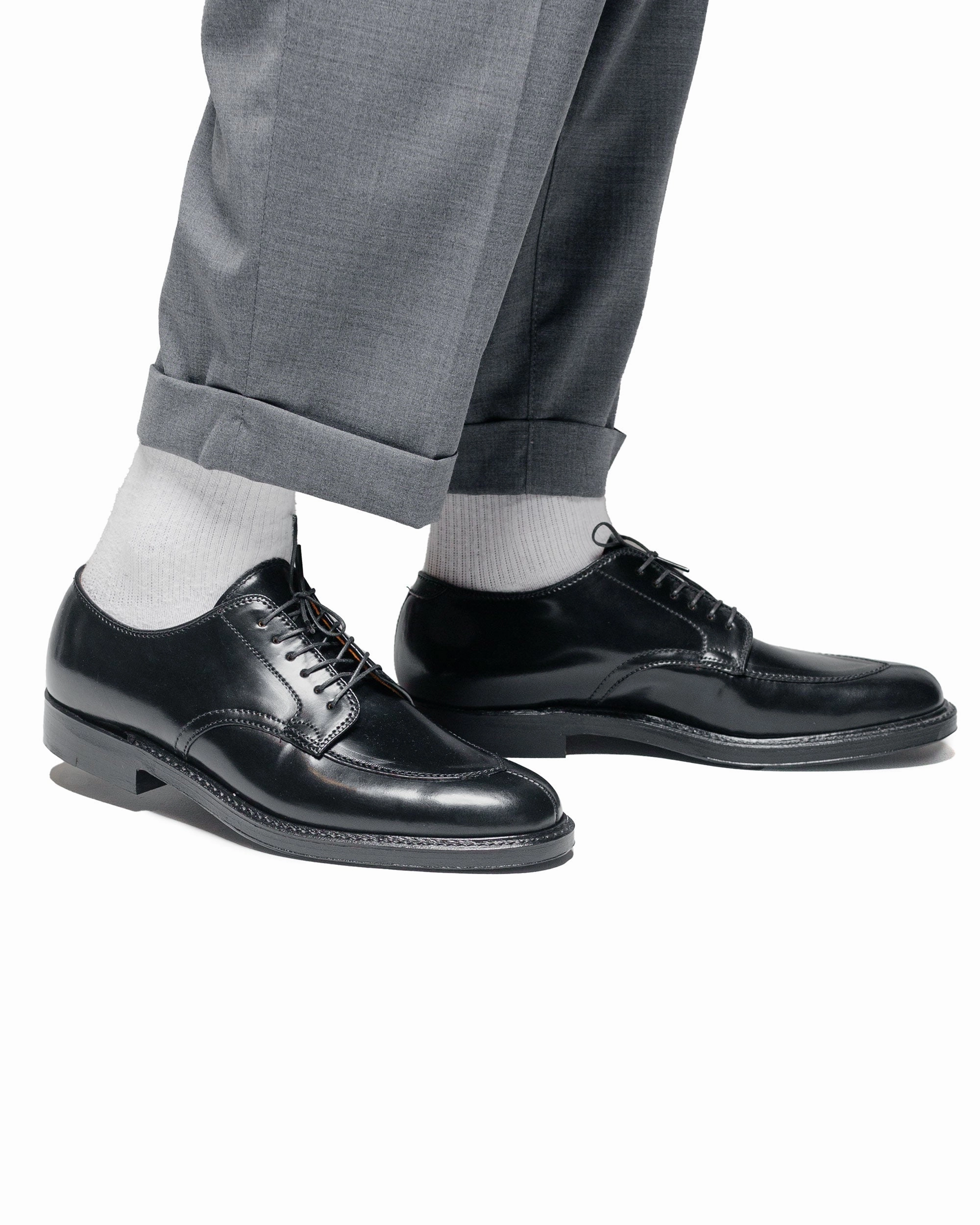 Airy Design Alden V Tip Blucher Black Shell Cordovan G2601
