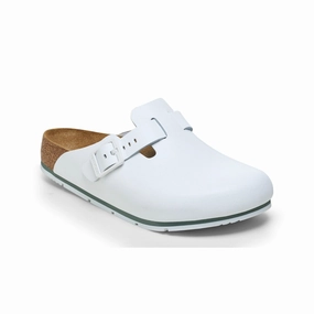 Comfort Adjust Birkenstock Boston Pro Natural Leather (White) Men's Sandals 1025992 1025992