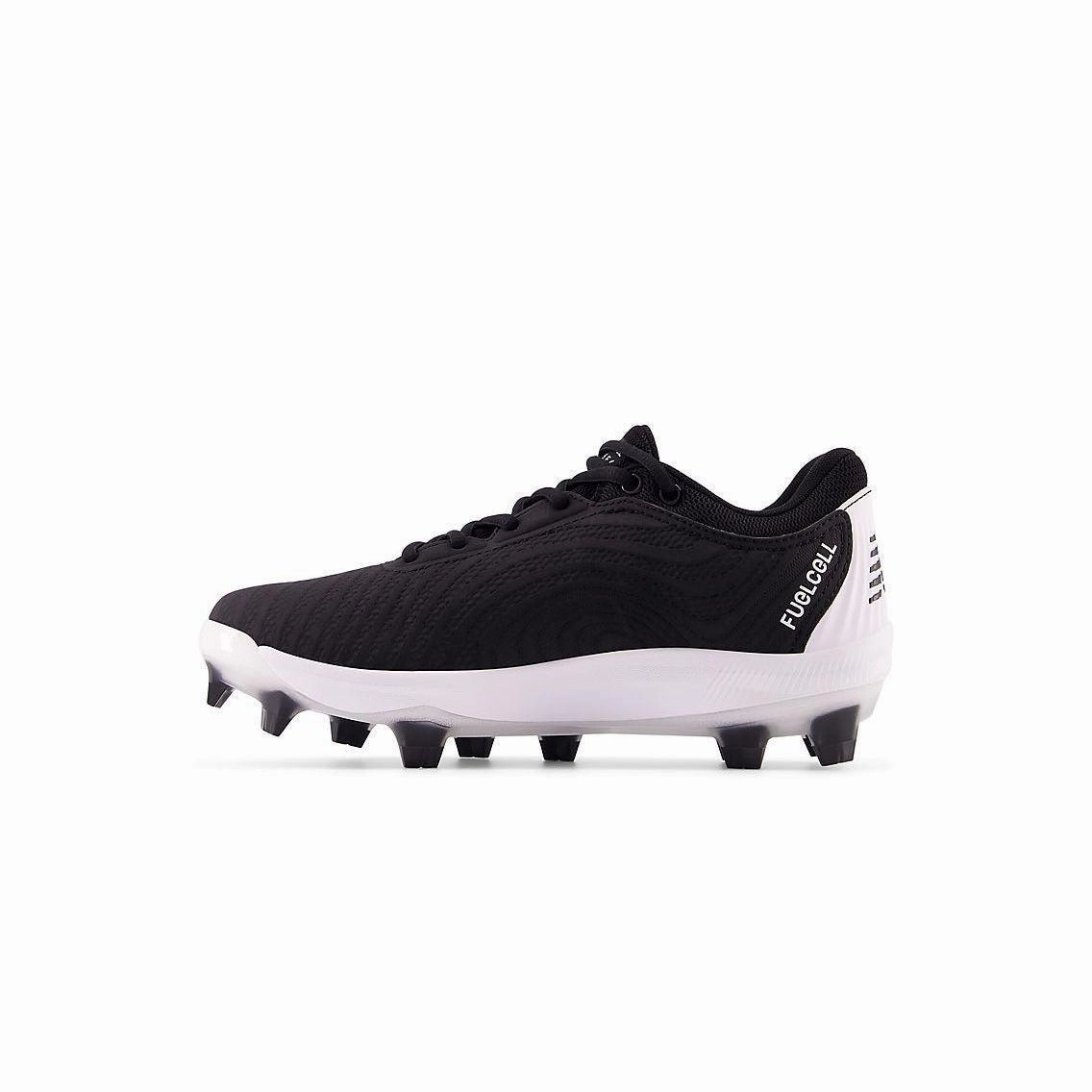 adventure - themed running gear Exclusive New Balance Women's FuelCell FUSE v4 Molded Fastpitch Softball Cleats - Black/Optic White - SPFUSEK4