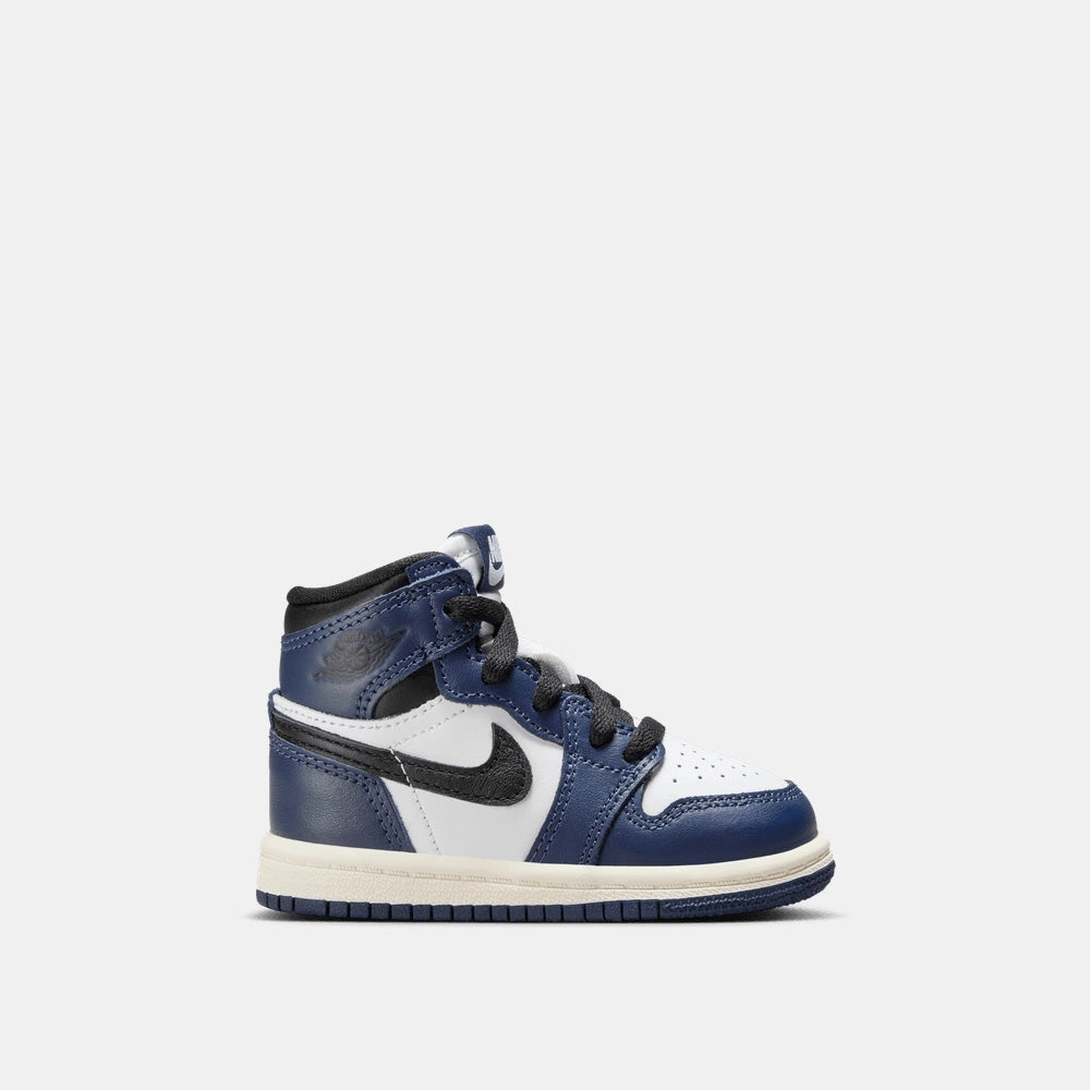 Toddler Jordan 1 Retro High OG "Midnight Navy" Sneakers Zip Up Foot Protection Design