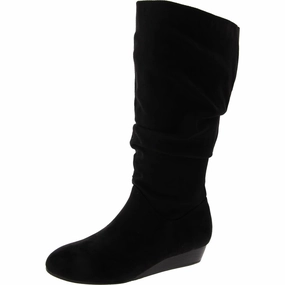 All Weather Rural Traveler Low Profile All Day Worker 1381013 Womens Faux Suede Wedge Boot Mid-Calf Boots