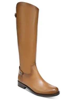 Solid Stitching Mikala Womens Leather Riding Knee-High Boots