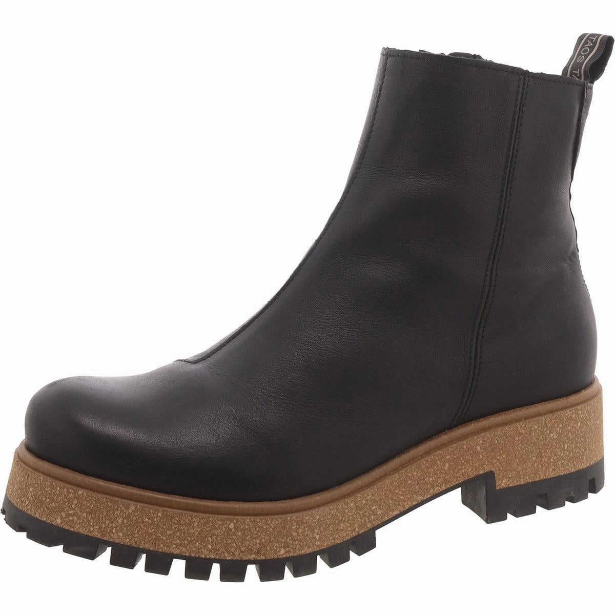 Quick Access Suede Feel Downtown Womens Leather Lug Sole Ankle Boots