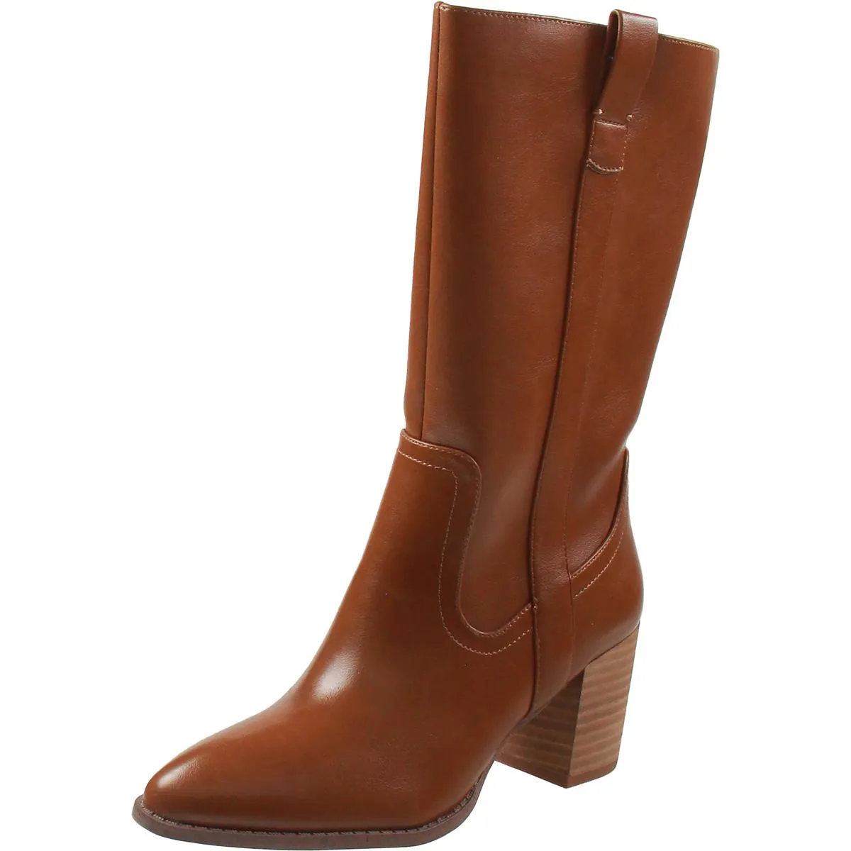 Protective Layer Street Sound Tezza Womens Faux Leather Zipper Mid-Calf Boots