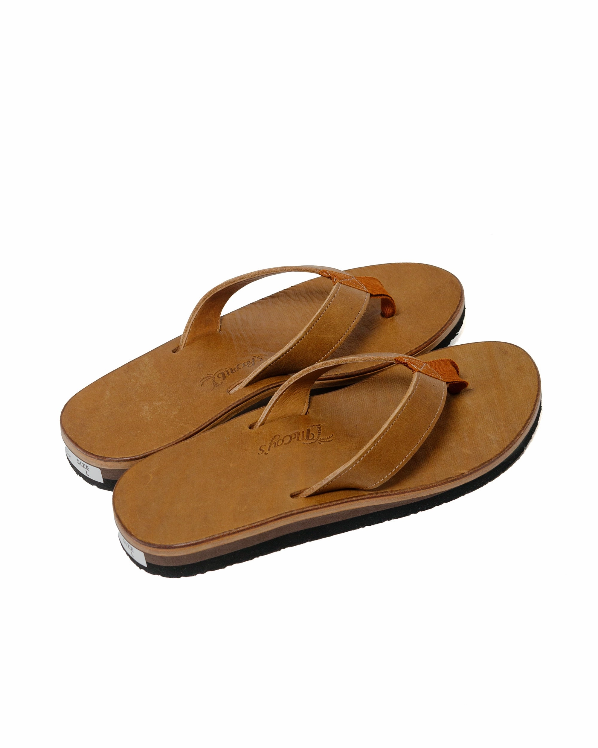 The Real McCoy's MA24011 Leather Arched Sandal Raw Sienna Wide toe box