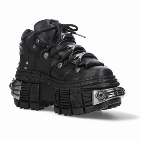 New Rock Leather Platform Ankle Boots-WALL106-S10 Trek Ready Seamless Comfort Winter Walker
