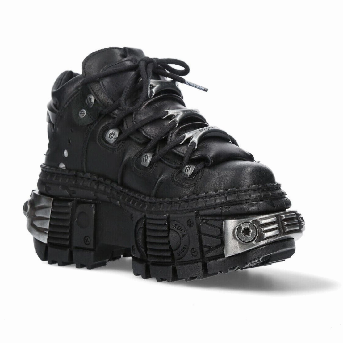 New Rock Leather Platform Ankle Boots-WALL106-S10 Trek Ready Seamless Comfort Winter Walker