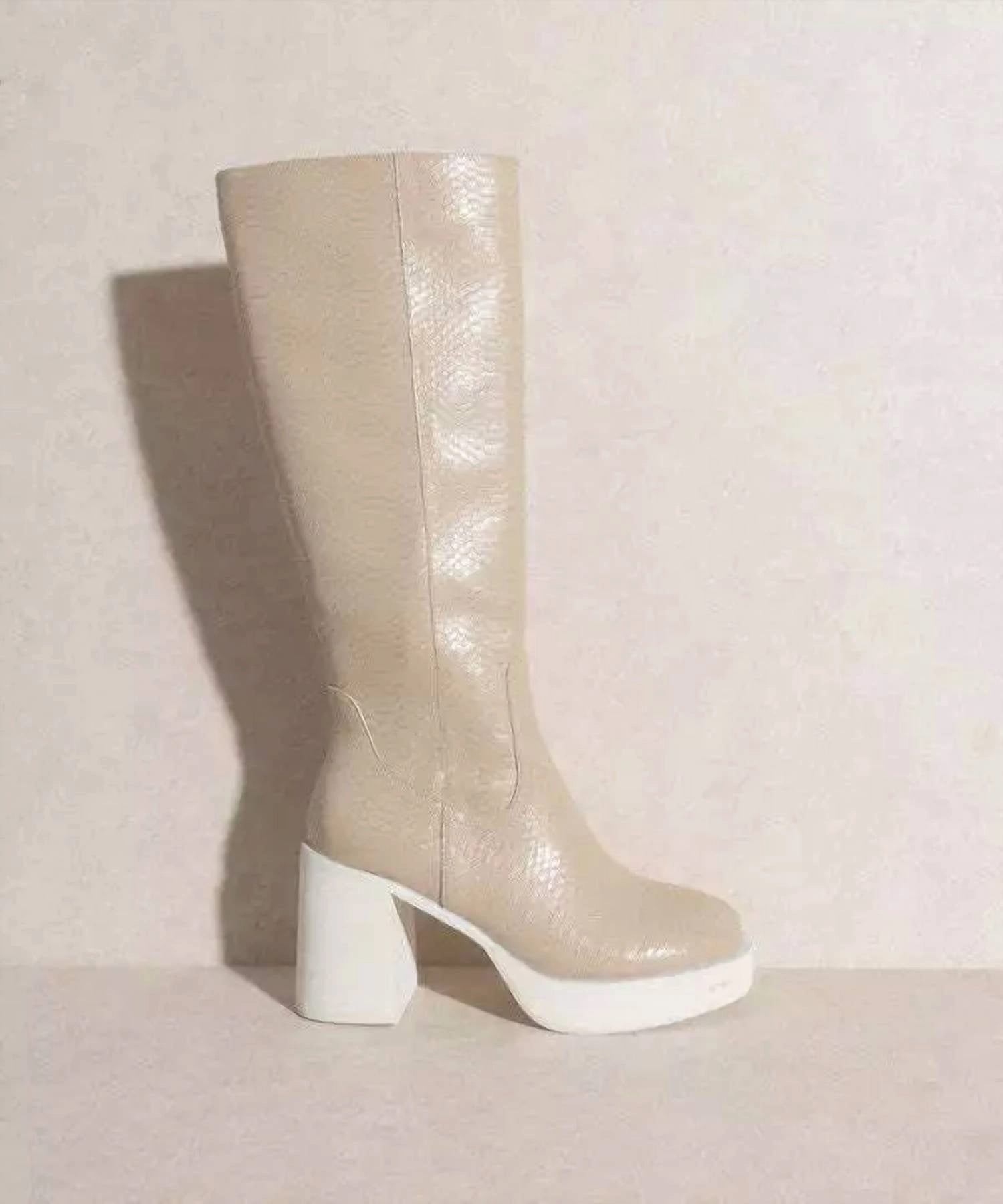 Women's Juniper High Boots In Beige Ski Lodge