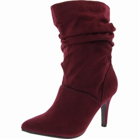 Adelay Womens Faux Suede Mid-Calf Booties Flexible Frame Remote Hiking