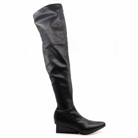Women's Square Edge Boots In Black Run Errand