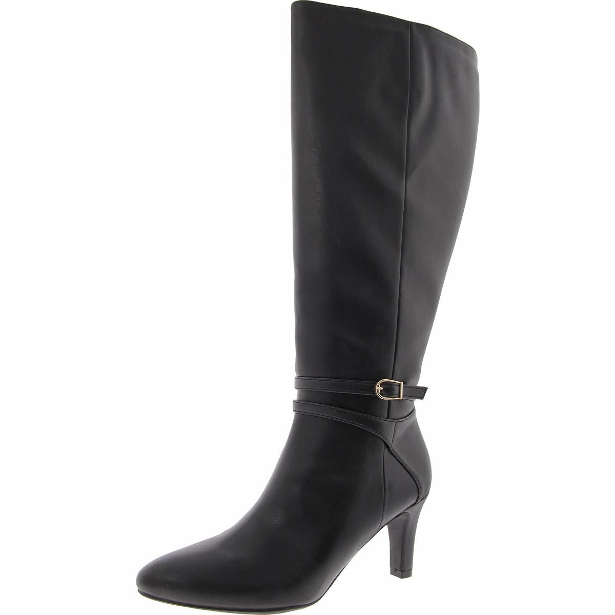 Non Marking Artisan Market Womens Wide Calf Faux Leather Knee-High Boots