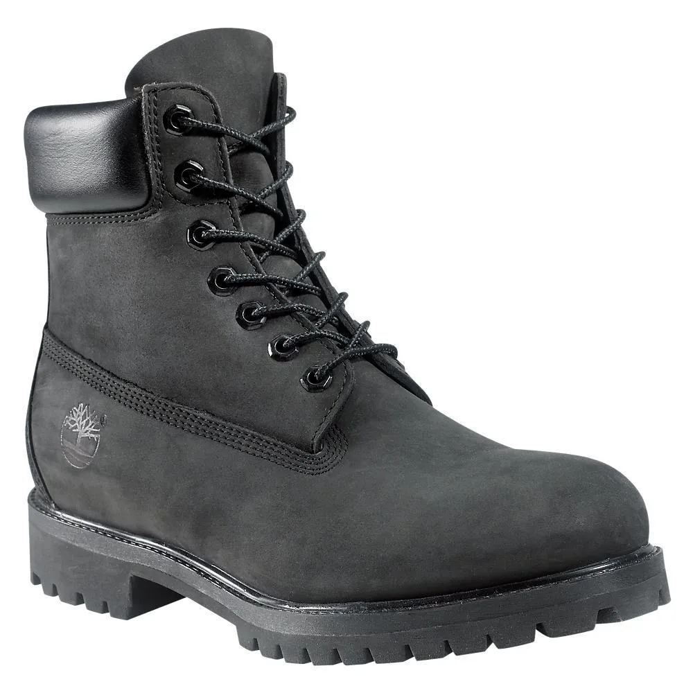Anti Slip Timberland Men's 10073 6-Inch Premium Black Nubuck Waterproof