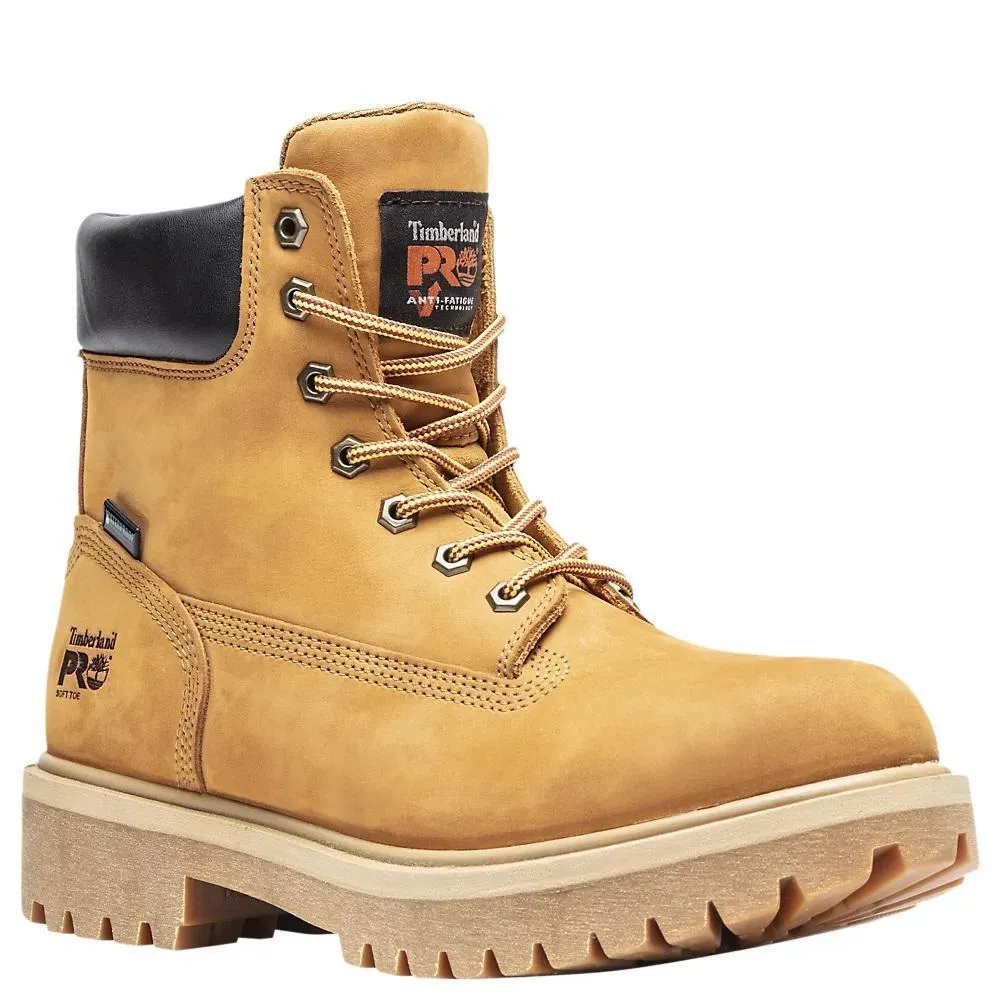 Timberland Men's 65030 PRO?? Direct Attach 6" Soft Toe Wheat Waterproof Rugged Built All Day Worker Bold Heel