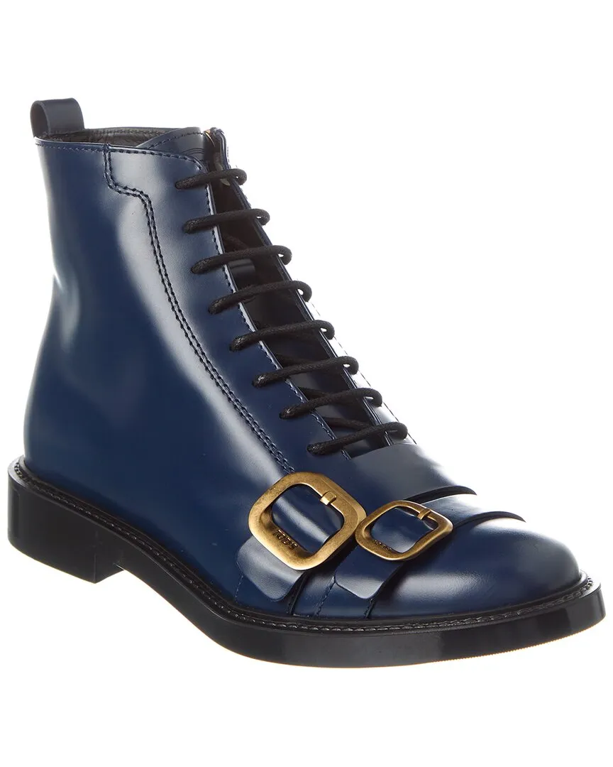Shock Absorbing Functional Minimalist Slip Resistant Weather Resistant User TOD??s Lace-Up Leather Boot