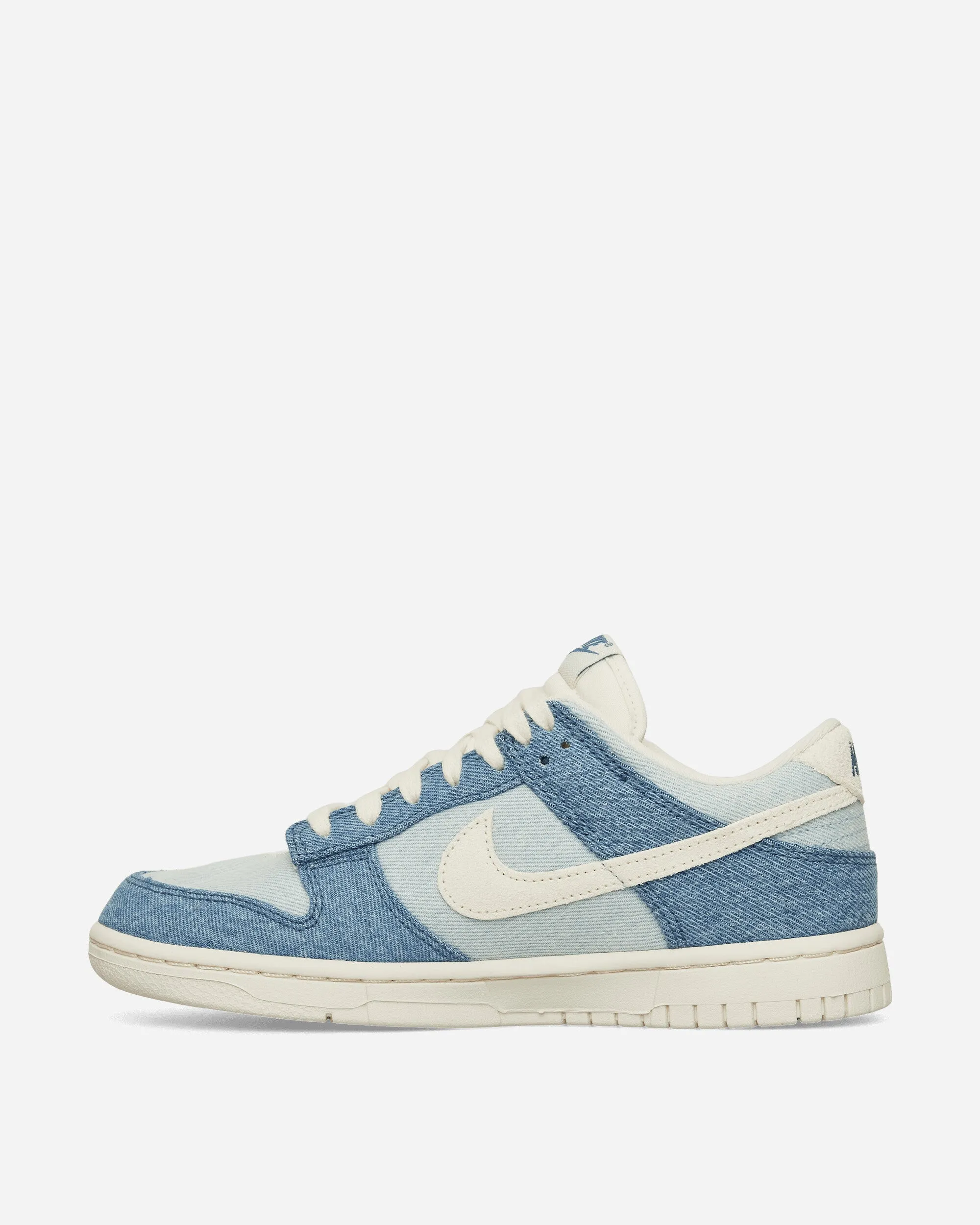 Women's Dunk Low 'Denim' Sneakers Smoky Blue / Denim Turquoise Microfiber Heel Counter Mid   Top Style
