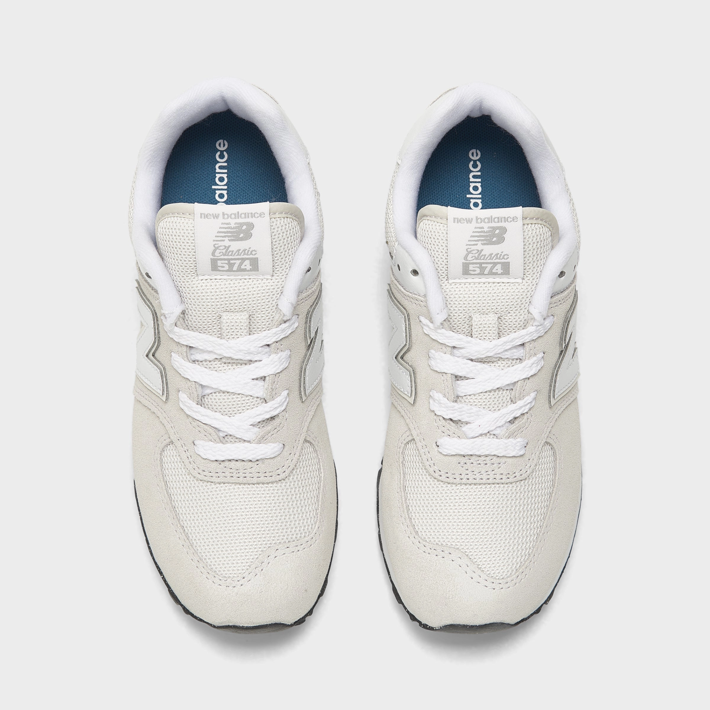 New Balance Children's 574 Nimbus Cloud / White weekend running shoe time frame