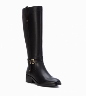 Non-Slip Sole Waterproof Windy Weather Women's Carmela Leather Dress Boots In Black