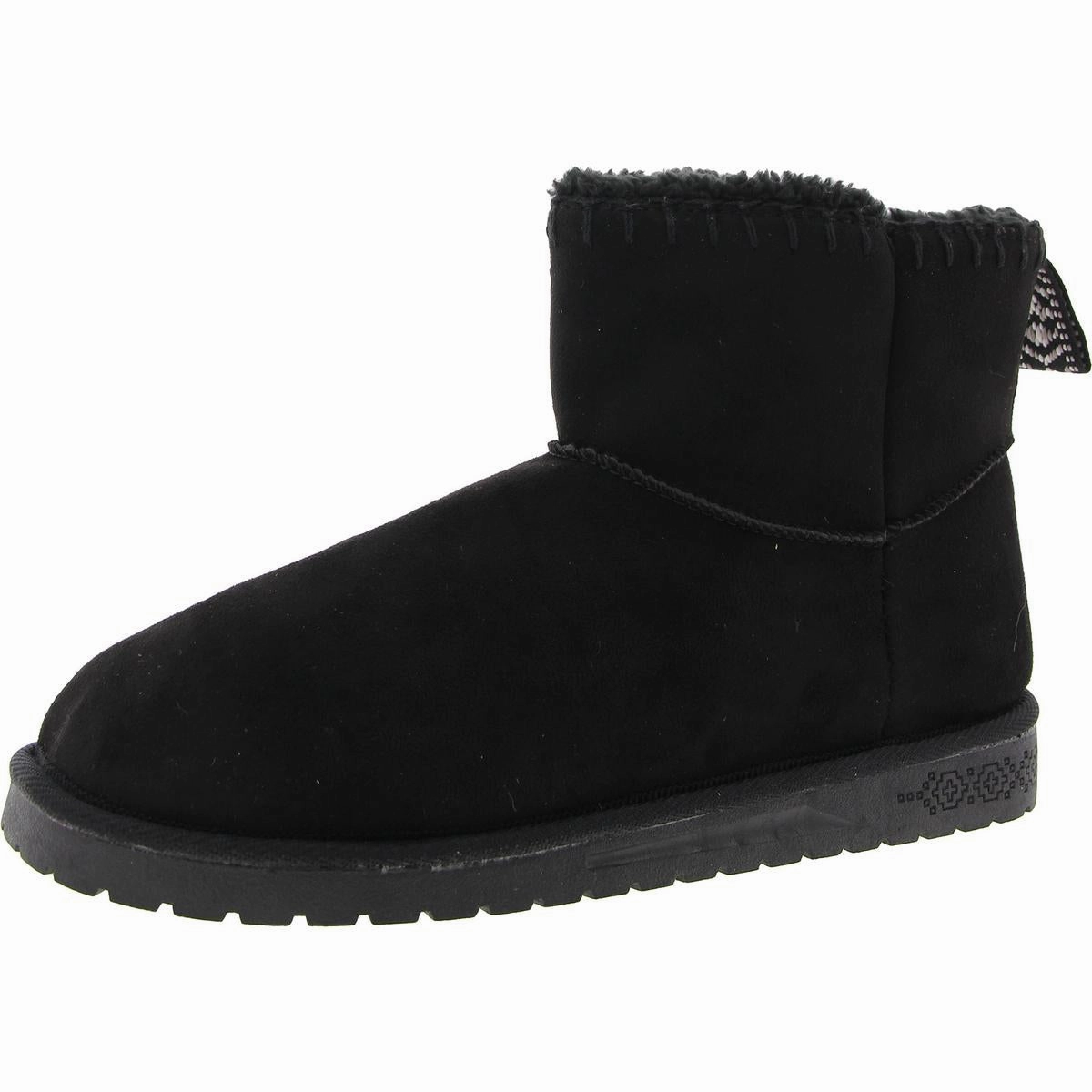 Tatum Womens Faux Suede Warm Booties Wide Cut Easy Match