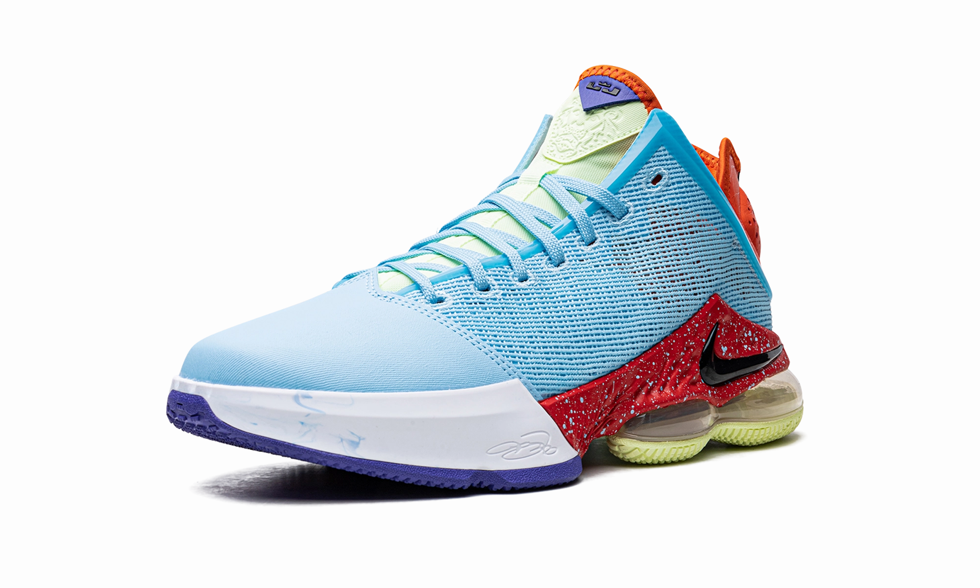 LeBron 19 Low "Blue Chill" Lateral Motion Guard Lightweight Synthetic Upper