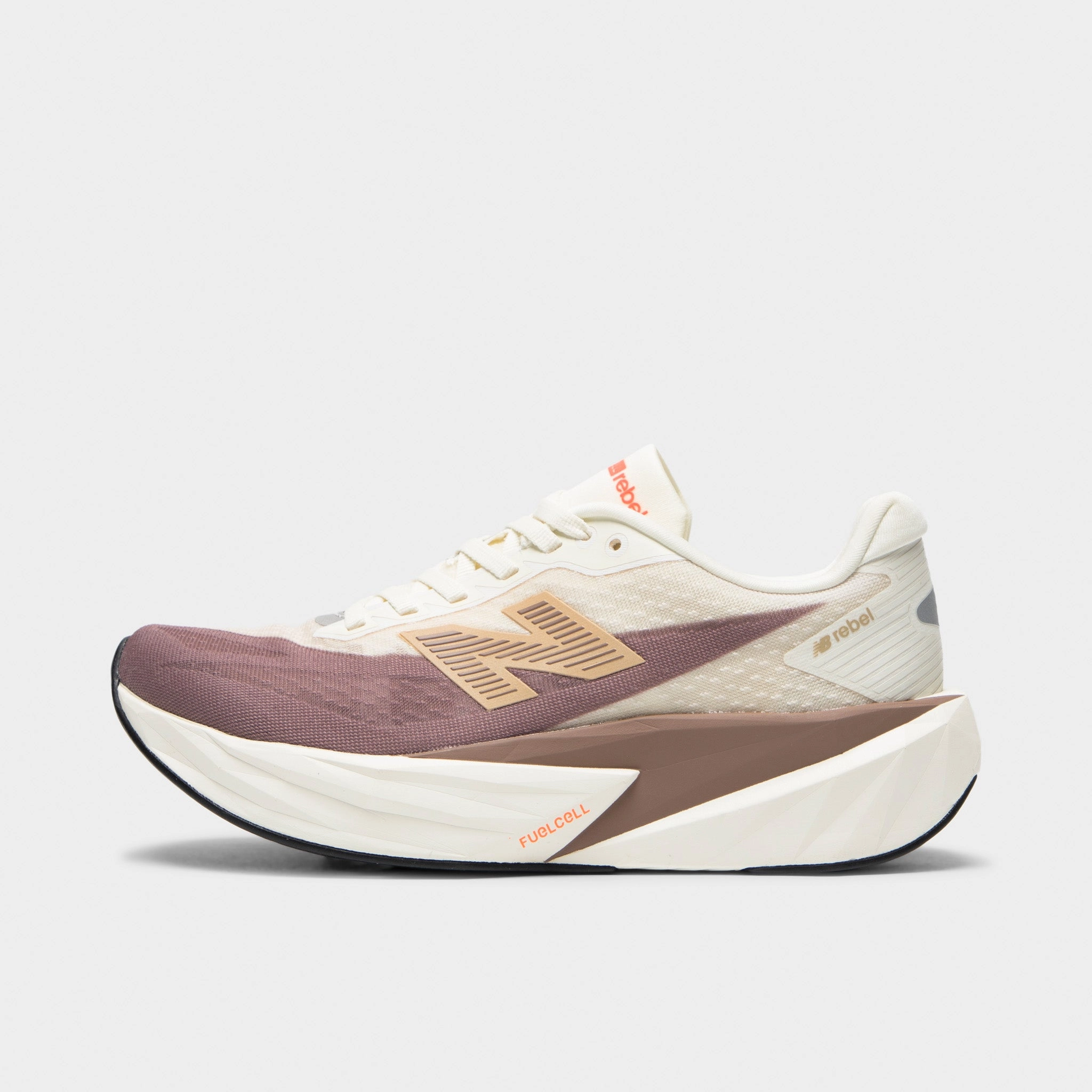 New Balance Women's FuelCell Rebel v5 Angora / Earth Shadow high - profile shoes