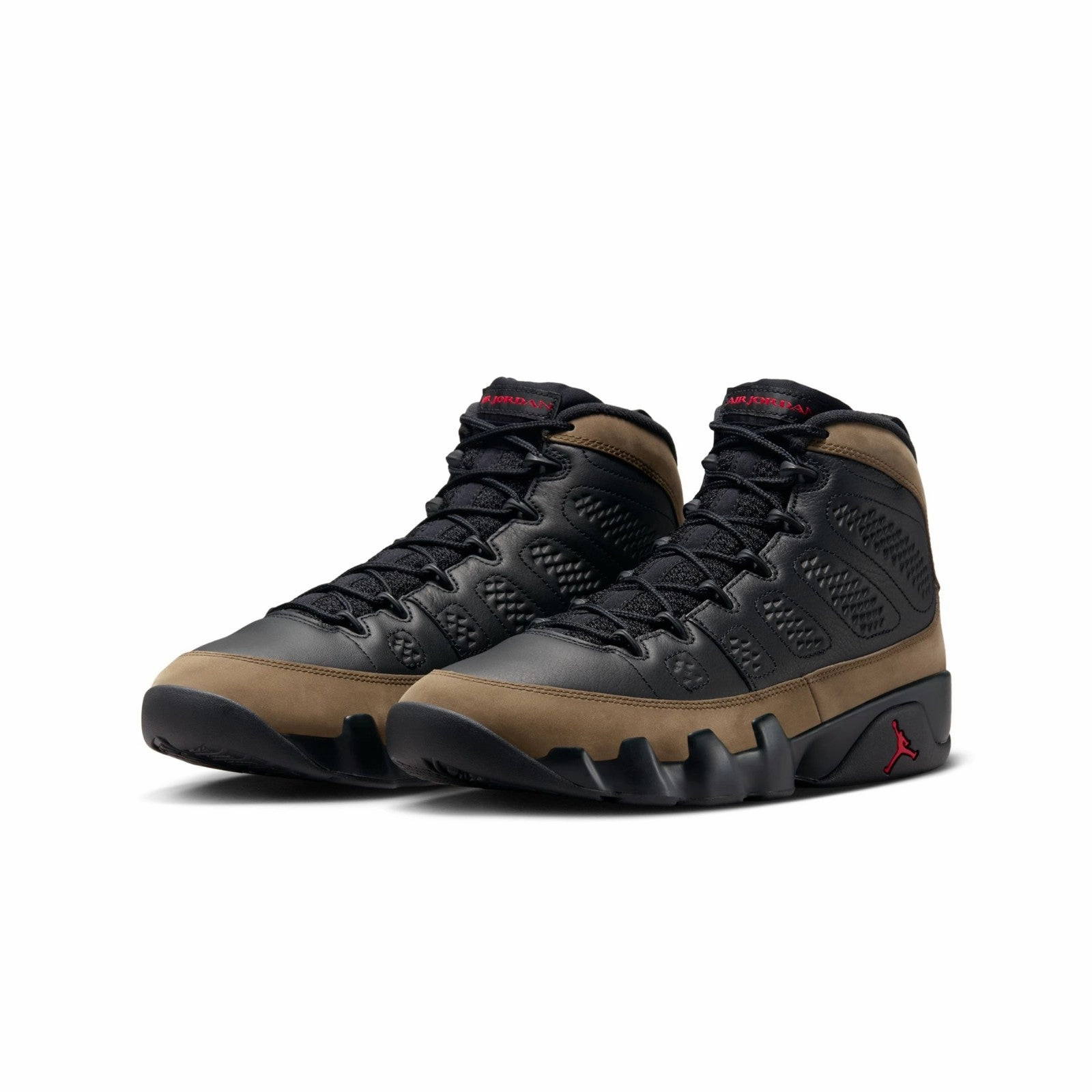 Air Jordan Olive 9 Retro Heel Lock Technology Trendy Choice