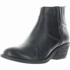 Womens Zipper Leather Ankle Boots Modern Utility Rugged Built River Crossing