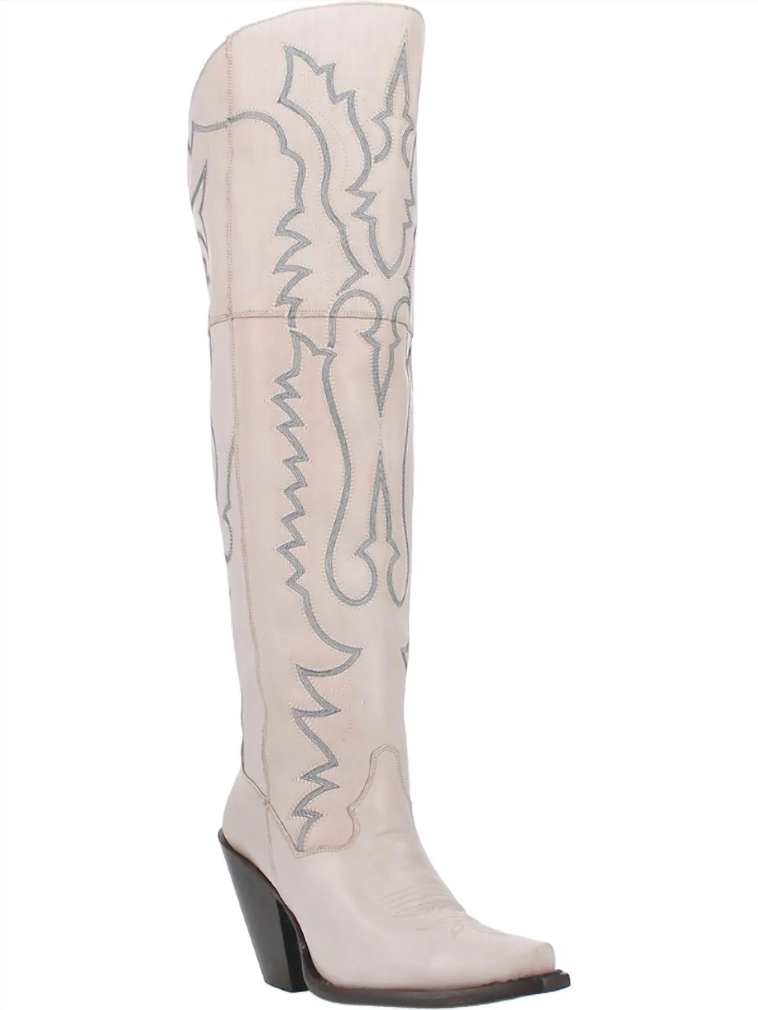 Mud Resistant Functional Minimalist Brogue Detail Loverly Leather Boot In White