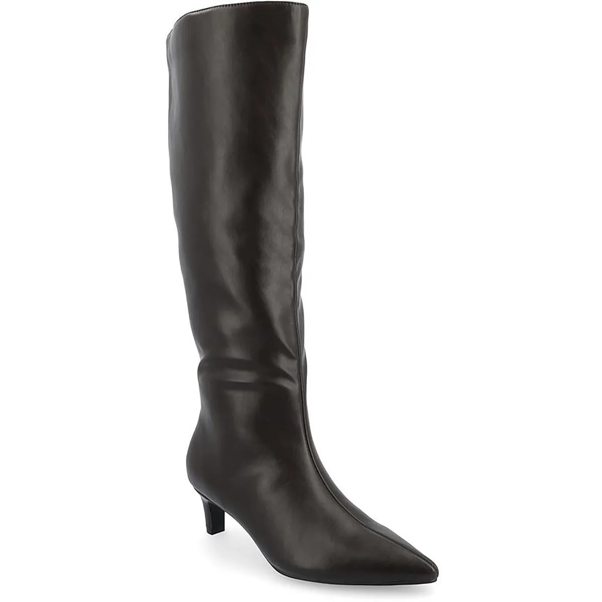 Hiking Boots Tullip Womens Pointed Toe Kitten Heel Knee-High Boots