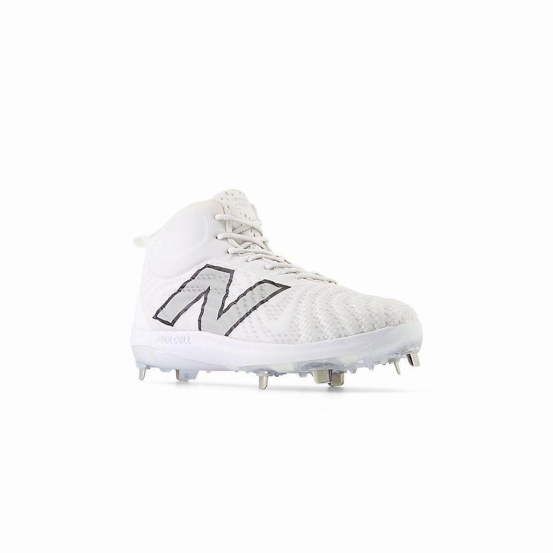 cross - training - shoes New Balance Men's FuelCell 4040 V7 Mid-Metal Baseball Cleats - White / Rain Cloud - M4040TW7