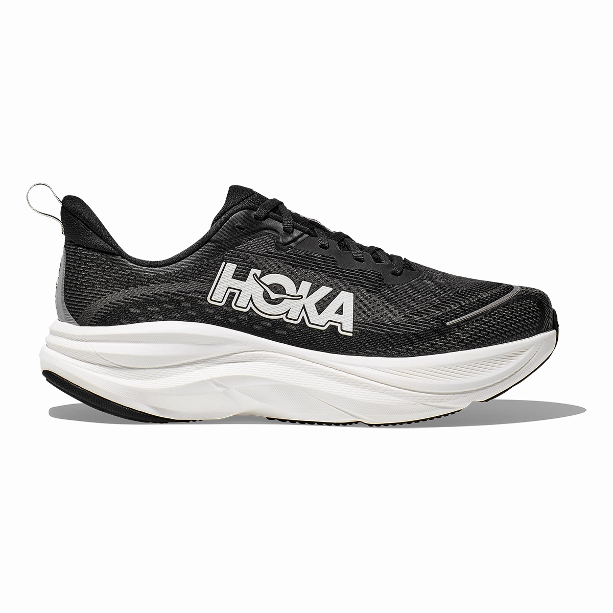 flat - footed running shoes treadmill shoes Hoka Skyflow - Black - White
