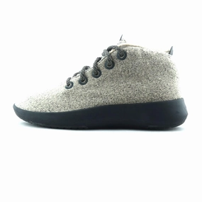 elevated - heel running option Wi - Fi - enabled Allbirds Wool Runner-Up Mizzle Plus - LIMITED EDITION: Creem  (Dark Grey Sole)