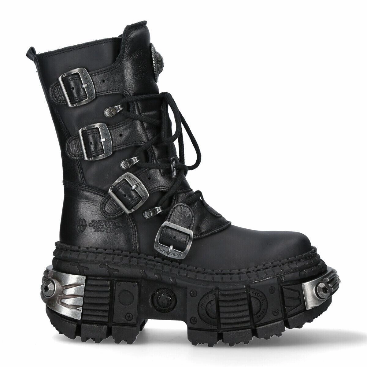 Long distance Rugged Built Hiking Trails New Rock Mid-Calf Leather Platform Boots-WALL373-S3