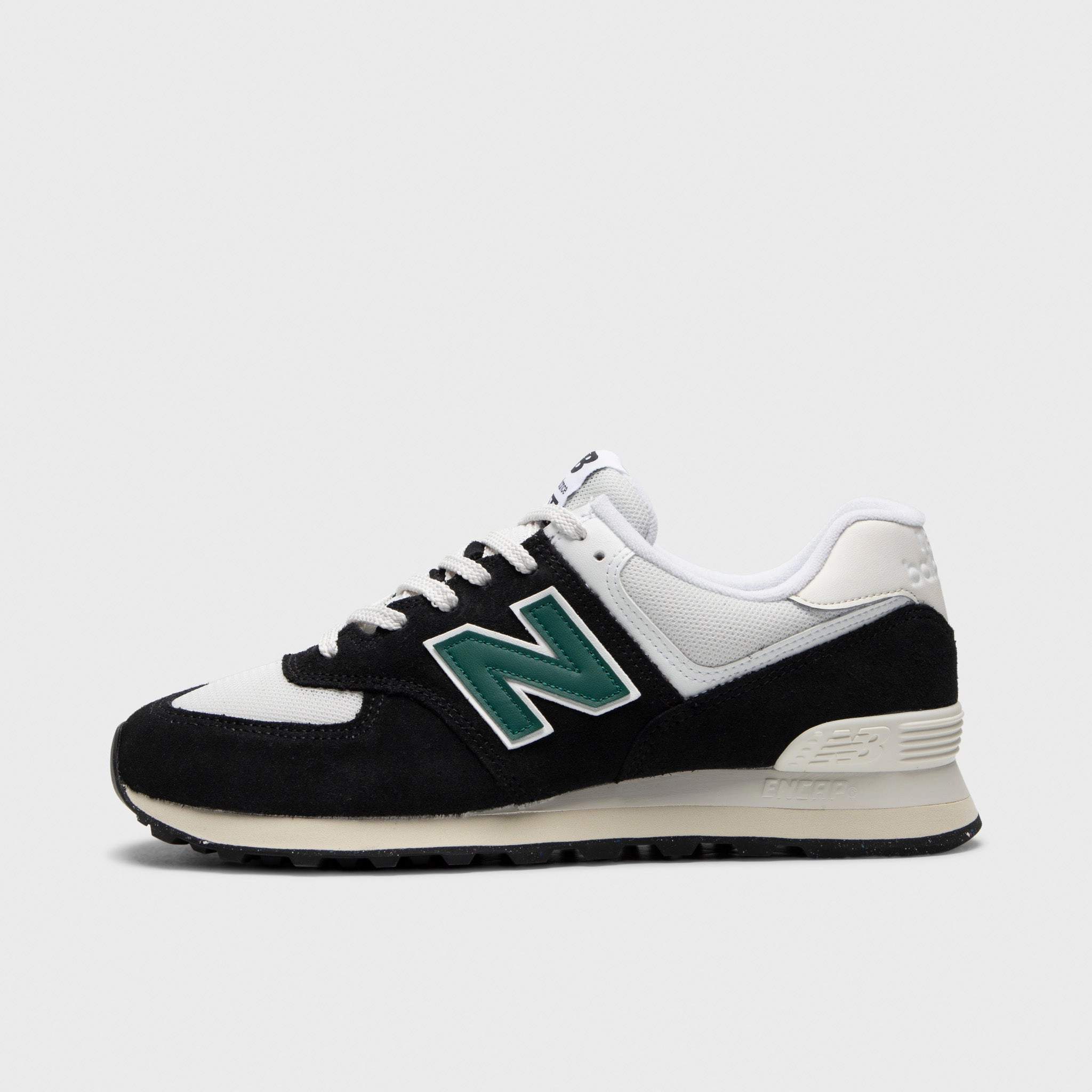 New Balance 574 Black / Green - White Casual Shoes