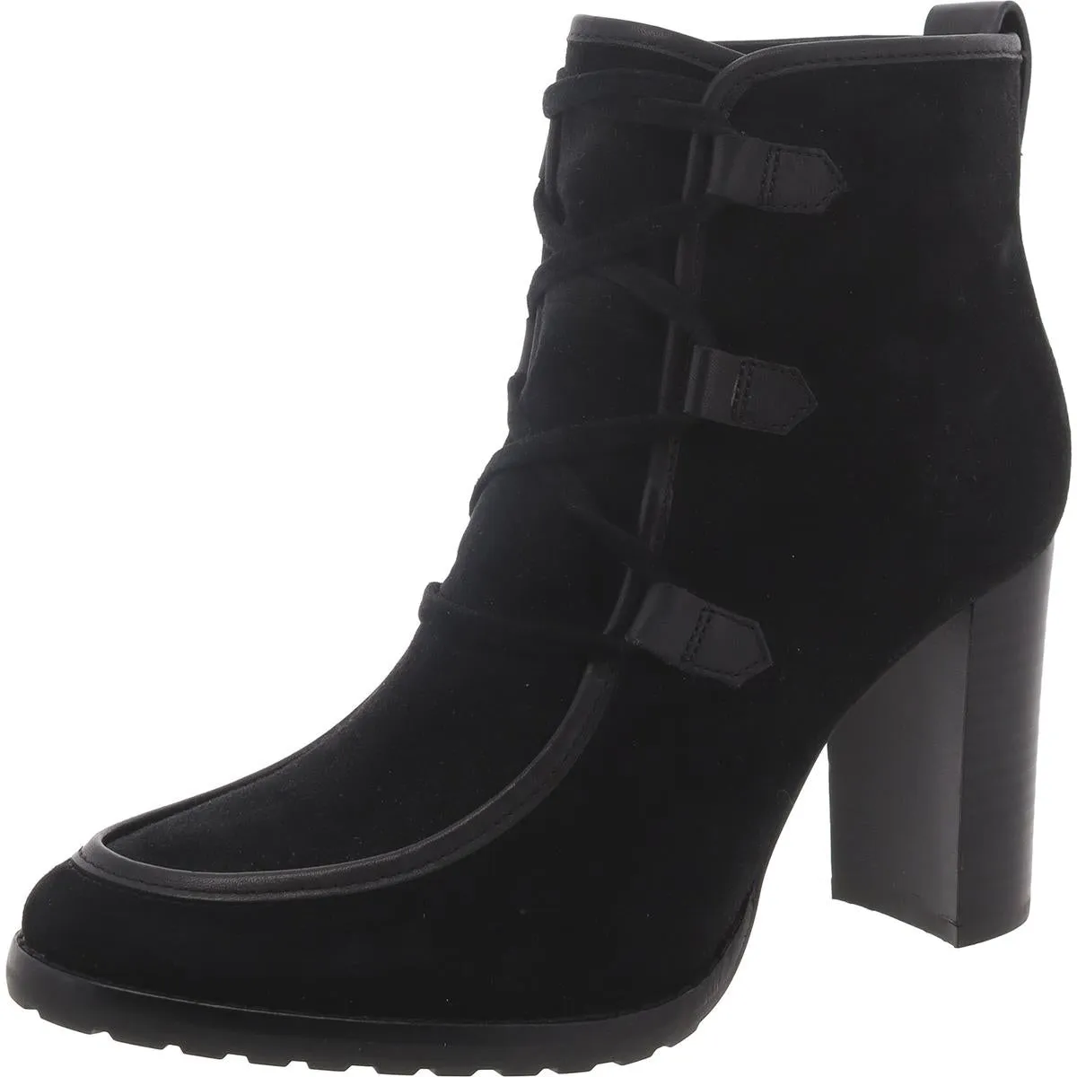 Seamless Feel Mabel Womens Suede Lace-Up Booties
