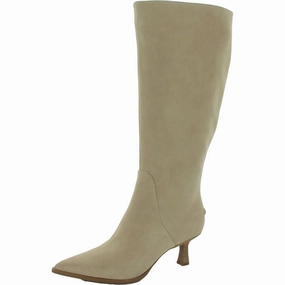 Yulia Womens Suede Wide Calf Knee-High Boots Insulated Snow Trekker