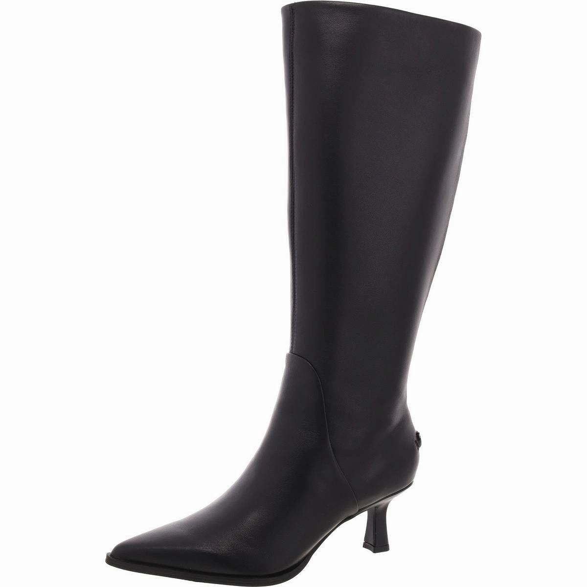 Pull Tab Yulia Womens Suede Wide Calf Knee-High Boots