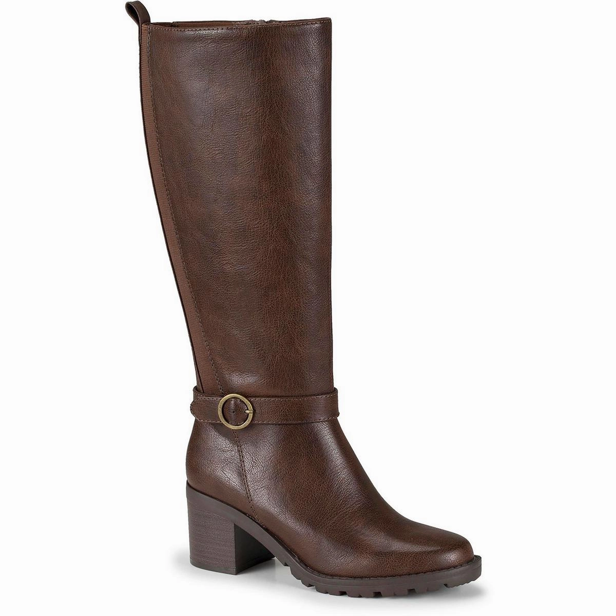 Quiet Chic DYLIA Womens Buckle Manmade Mid-Calf Boots