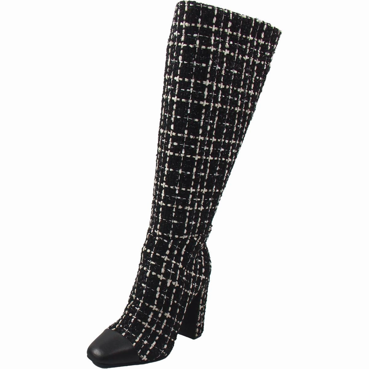 Womens Faux Leather Toe Cap Knee-High Boots Comfort Lining Cold Weather Commuter