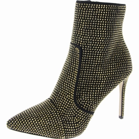 Womens Rhinestone Manmade Ankle Boots Low Profile All Day Wear Neutral palette