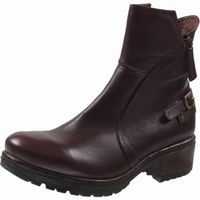Womens Zipper Leather Booties Heel Support